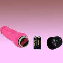 Load image into Gallery viewer, COLORFUL SEX REALISTIC VIBRATOR PINK 24 CM