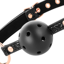 Load image into Gallery viewer, BEGME BLACK EDITION BALL GAG VEGAN LEATHER