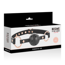 Load image into Gallery viewer, BEGME BLACK EDITION BALL GAG VEGAN LEATHER